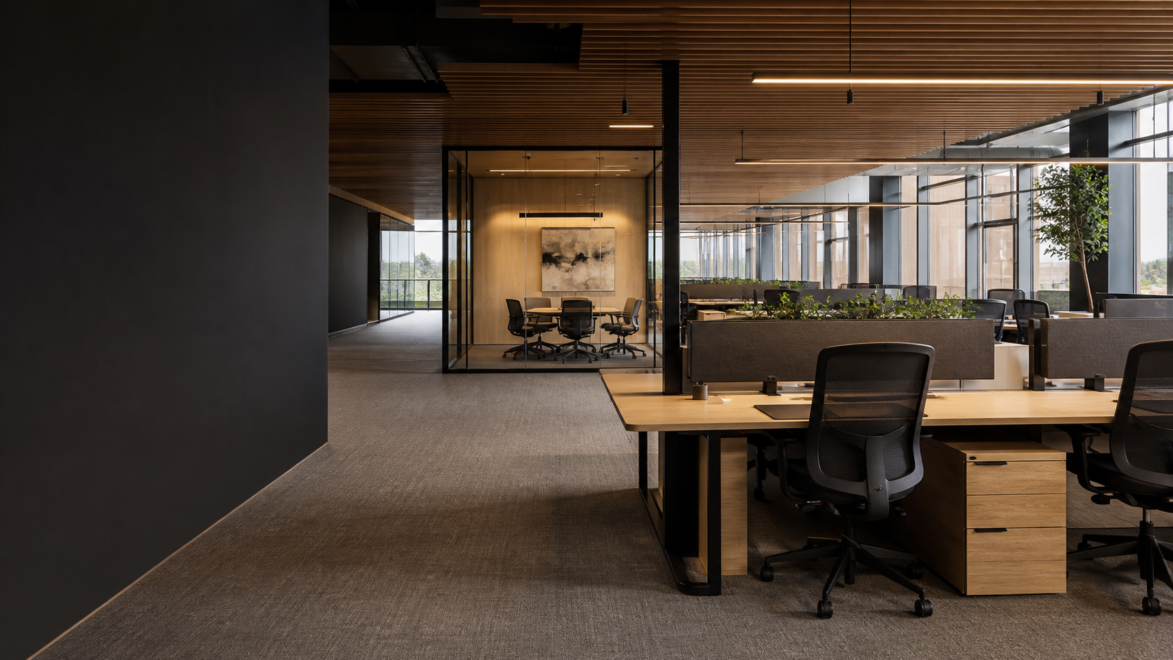 Office space planning for an open-plan workplace