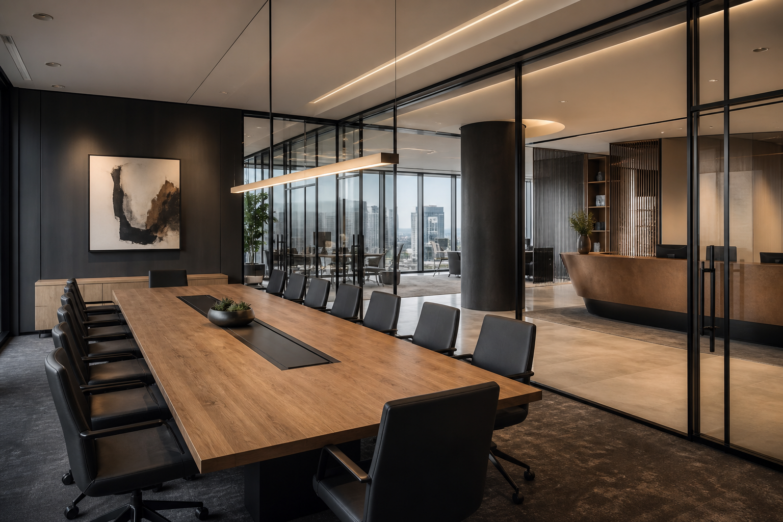 Corporate office reception area